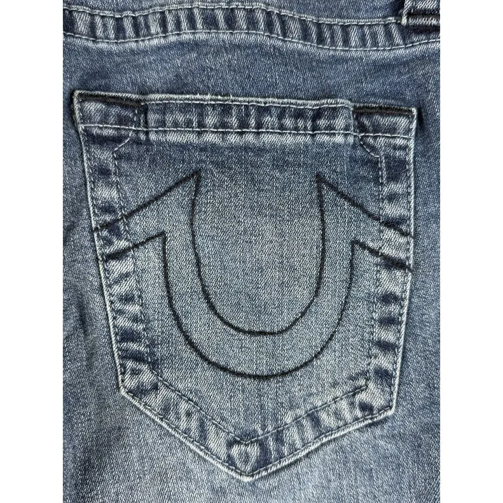 True Religion Rickey Relaxed Straight Denim Jeans‎ Medium Tidal Wash Mens 31 Euc